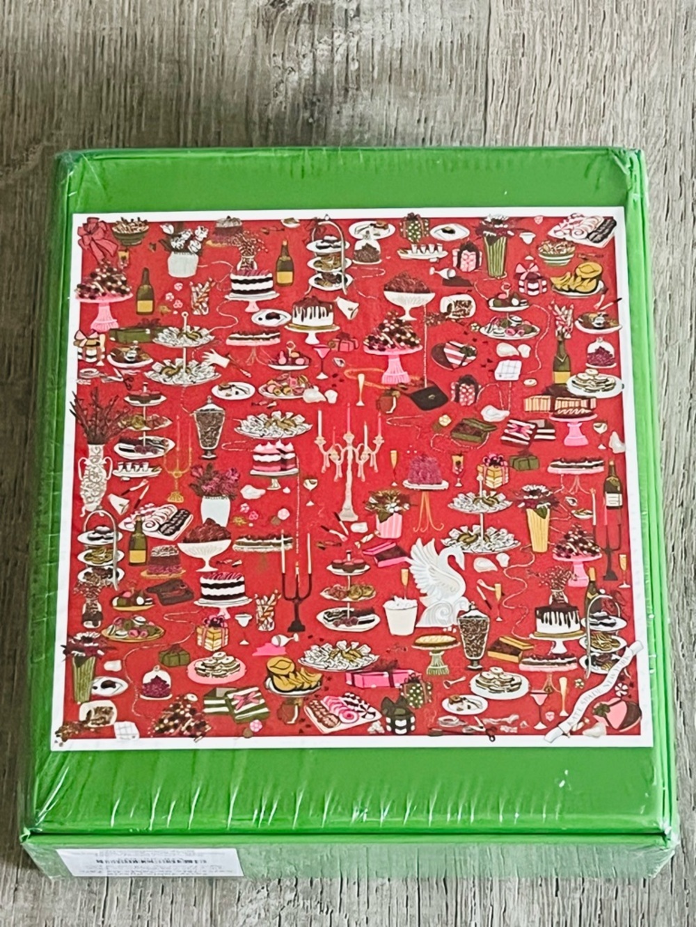 kate spade Red Illustration Puzzle with Green Box - Picture 3 of 4